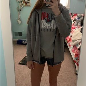 Grey Adidas Zip Up Jacket (NWOT)